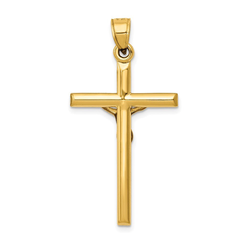 14KT Yellow Gold Hollow Crucifix - Chapel Hills Jewelry