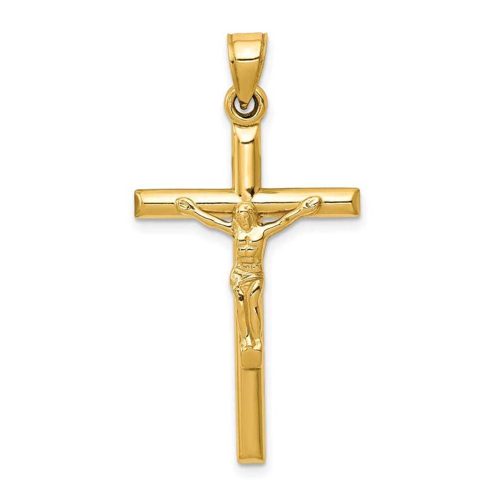 14KT Yellow Gold Hollow Crucifix - Chapel Hills Jewelry