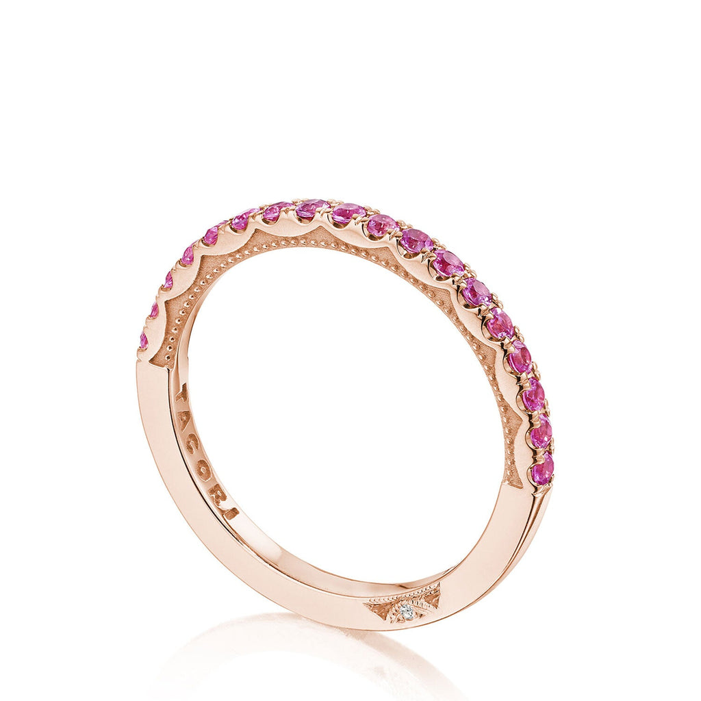 2667B 18KT Rose & Pink Sapphire - Chapel Hills Jewelry