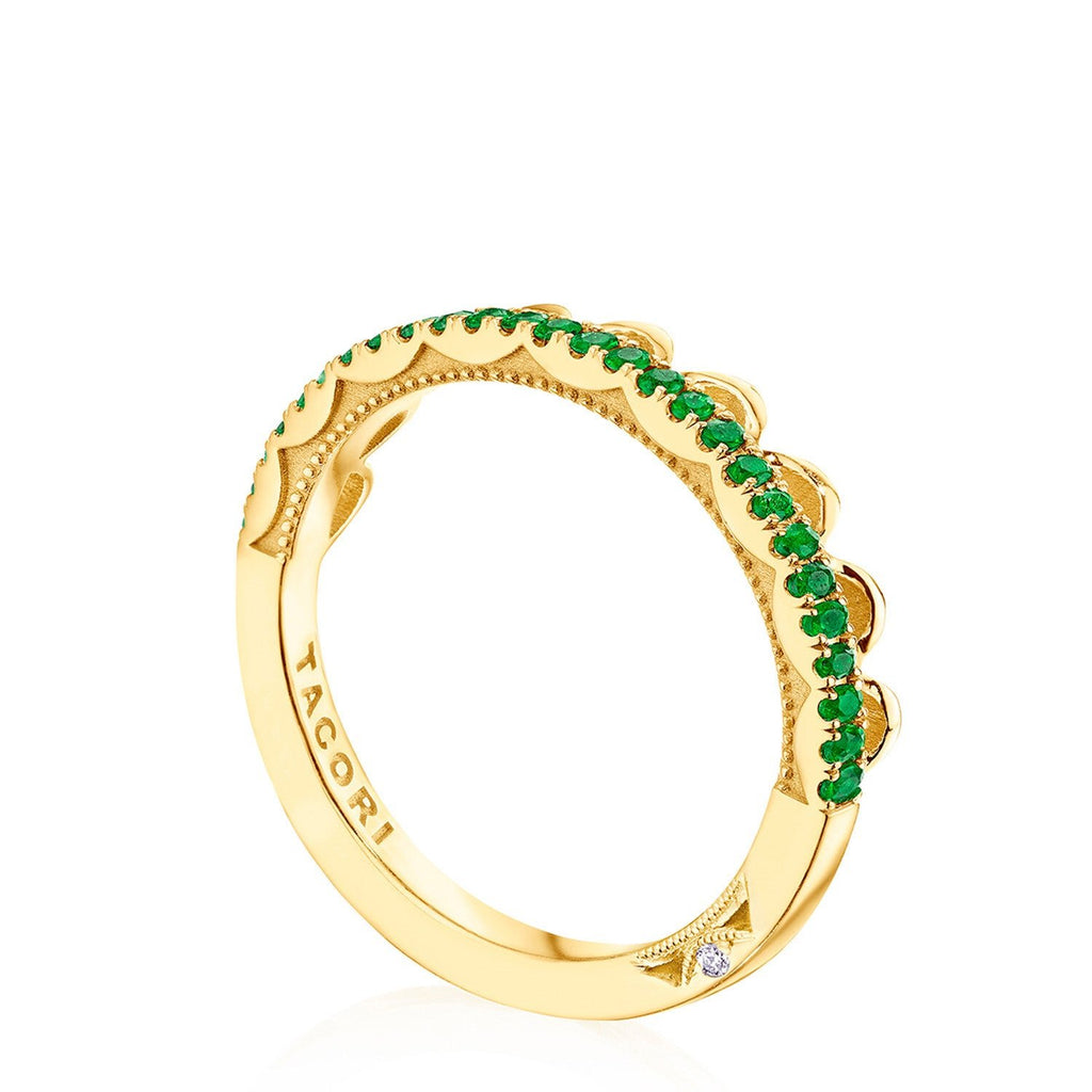 2674B 18KT Yellow & Emerald - Chapel Hills Jewelry