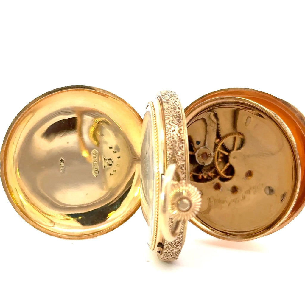 Elgin Pocket Watch 14KT Yellow Hunter Case - Chapel Hills Jewelry