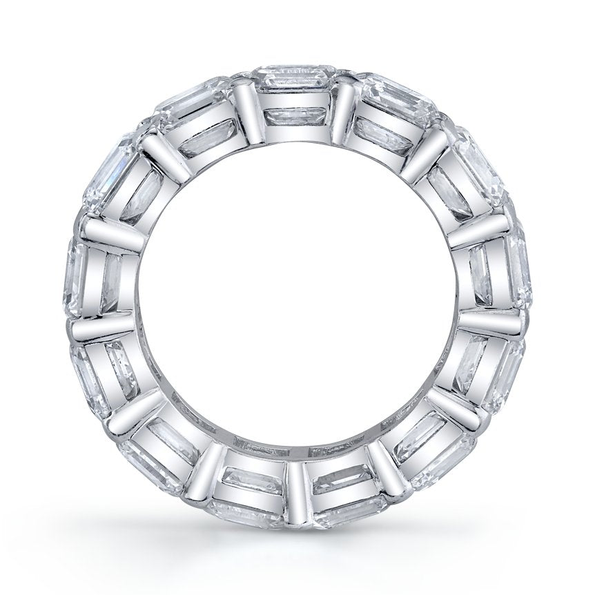 13.22 Carat Platinum Asscher Cut Eternity Band - Chapel Hills Jewelry