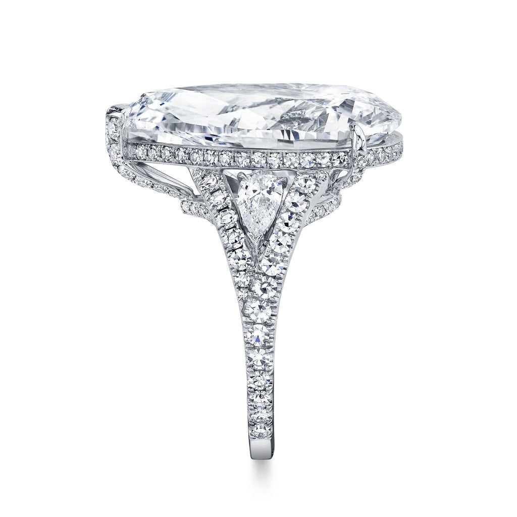 13.71 Carat Pear Shape Diamond Ring - Chapel Hills Jewelry
