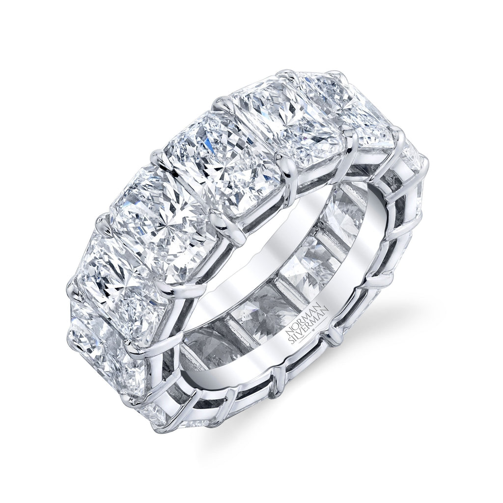 14.13 Carat Radiant Cut Diamond Platinum Eternity Band - Chapel Hills Jewelry