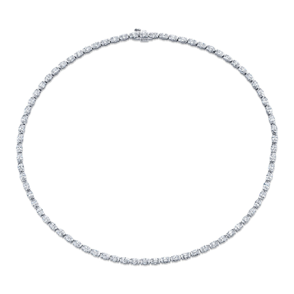 14.65 Carat Oval Cut Diamond Necklace - Chapel Hills Jewelry