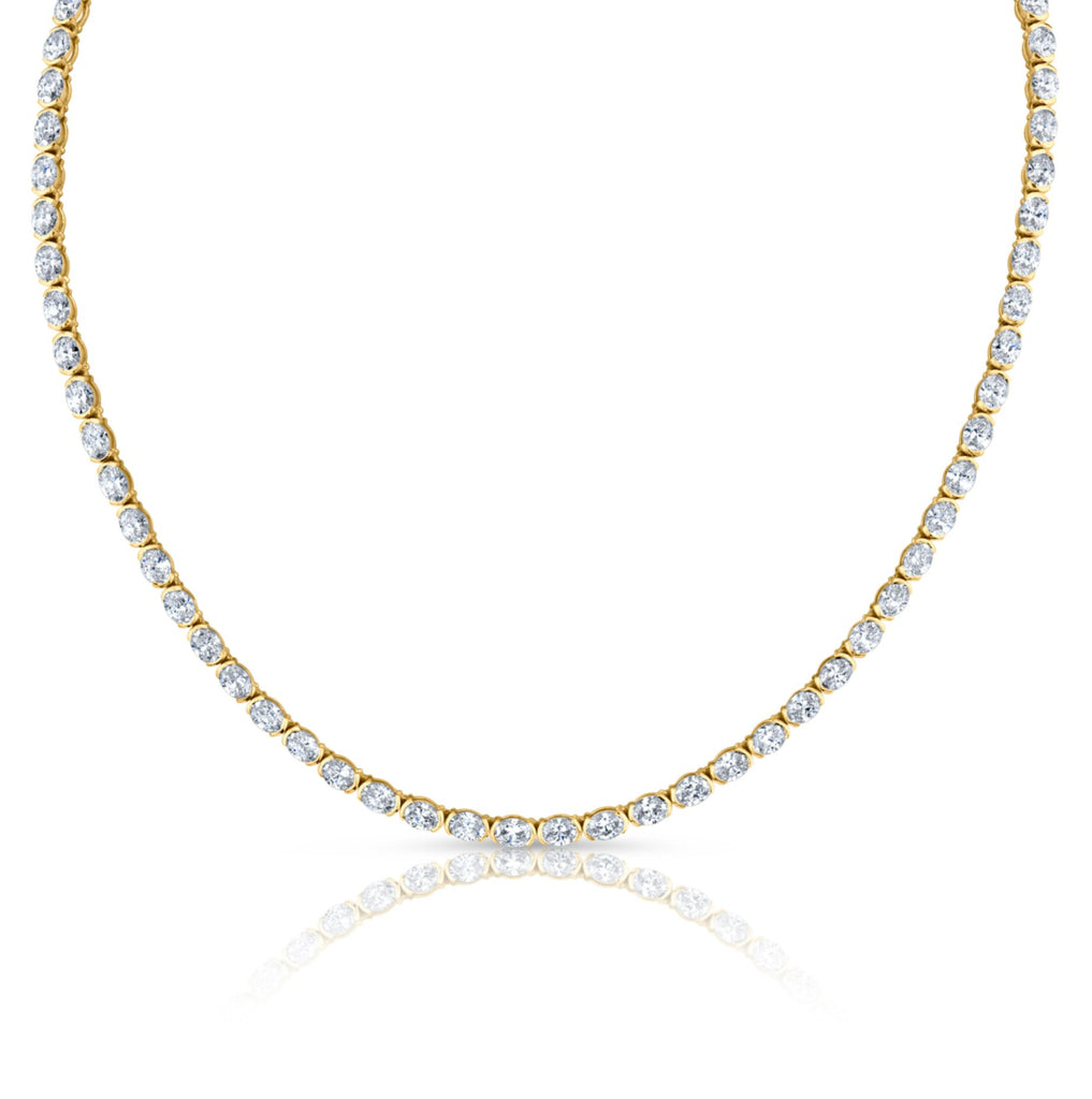 14.65 Carat Oval Cut Diamond Necklace - Chapel Hills Jewelry
