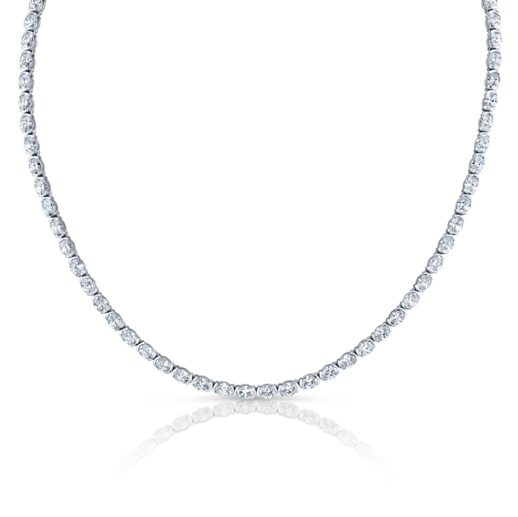 14.65 Carat Oval Cut Diamond Necklace - Chapel Hills Jewelry