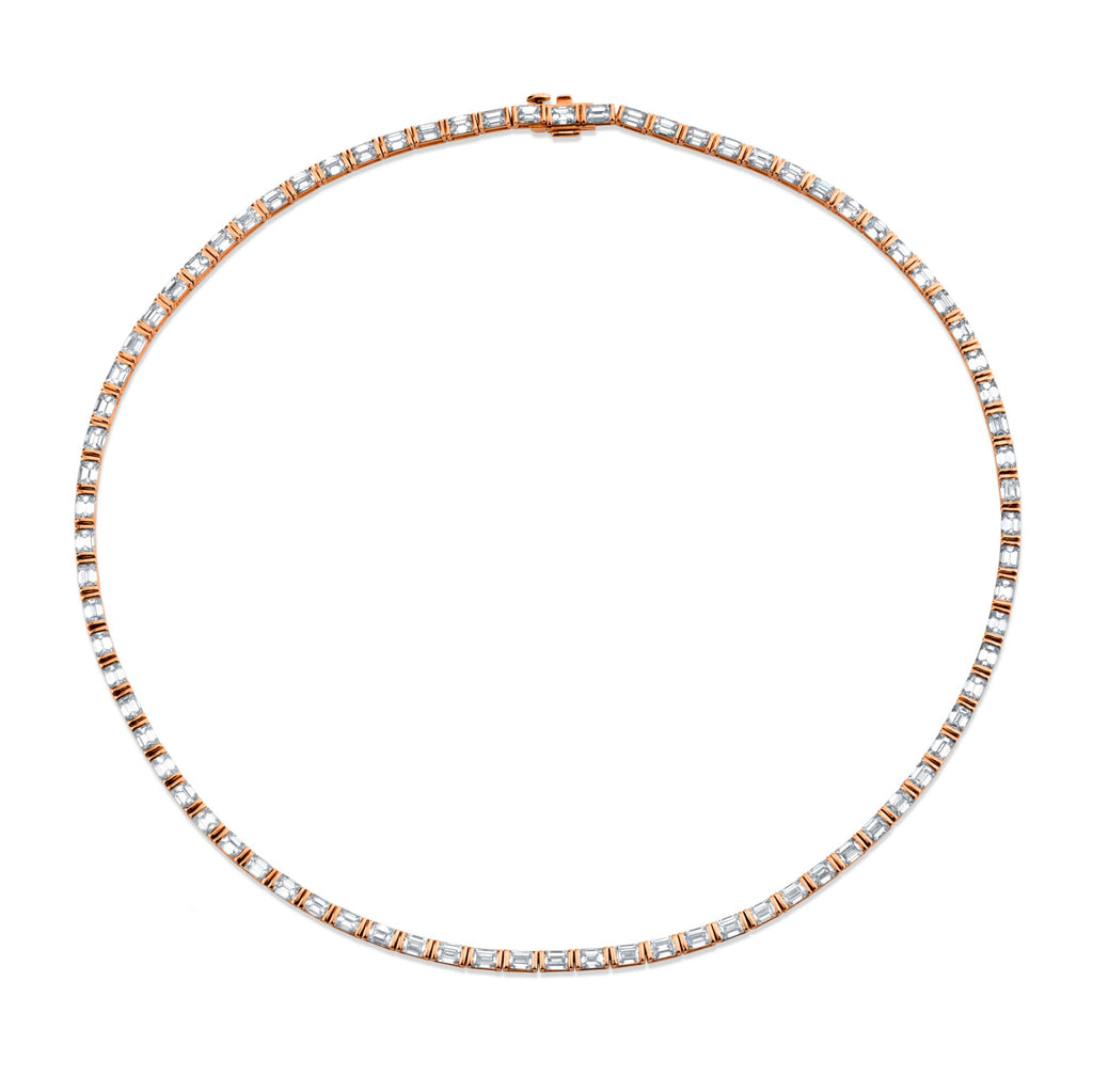 15.50 Carat Diamond Emerald Cut Necklace - Chapel Hills Jewelry