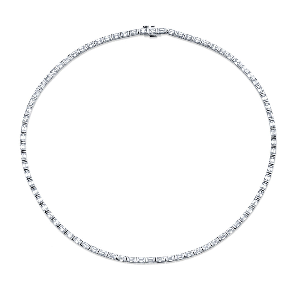 15.50 Carat Diamond Emerald Cut Necklace - Chapel Hills Jewelry