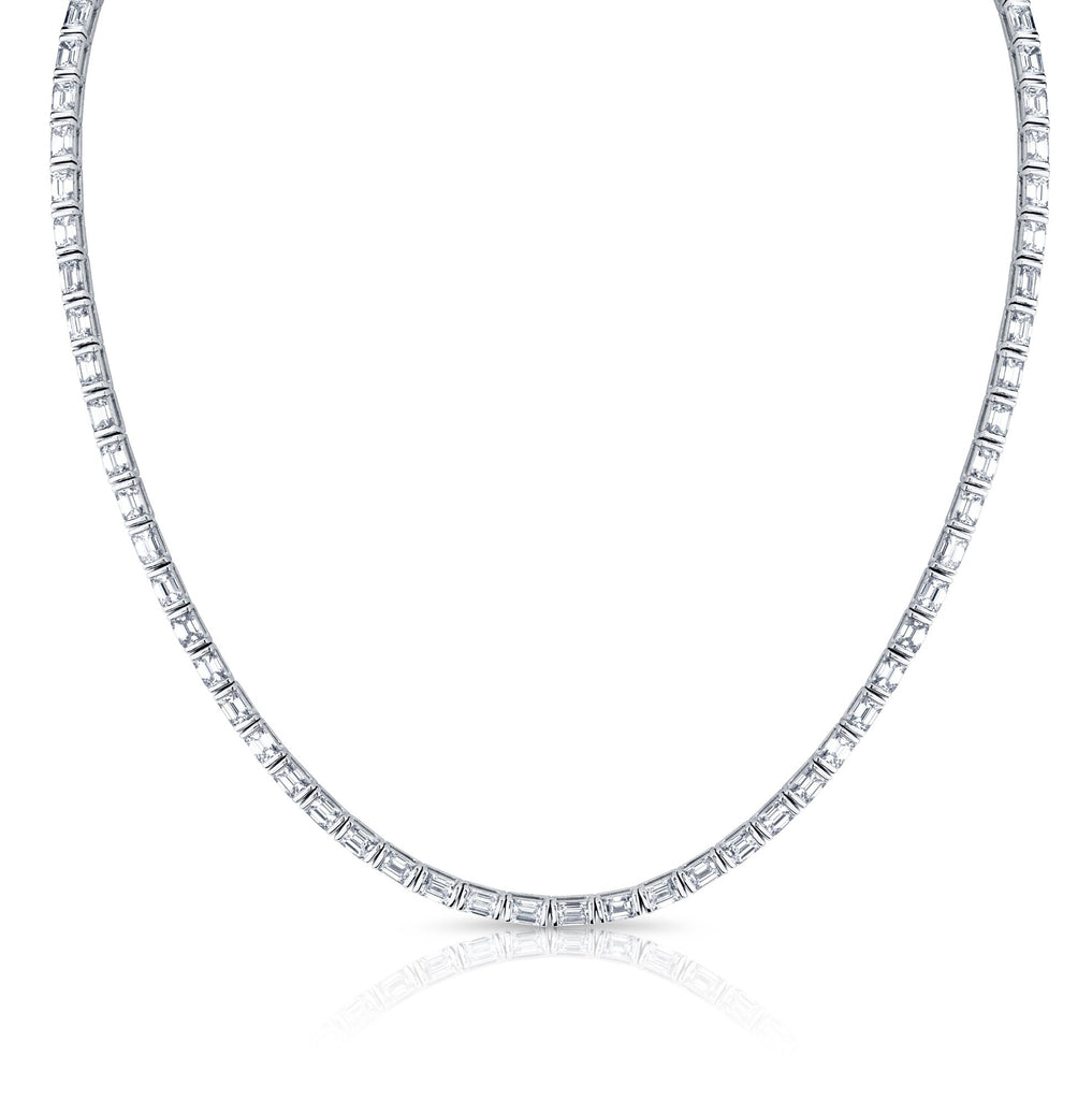 15.50 Carat Diamond Emerald Cut Necklace - Chapel Hills Jewelry