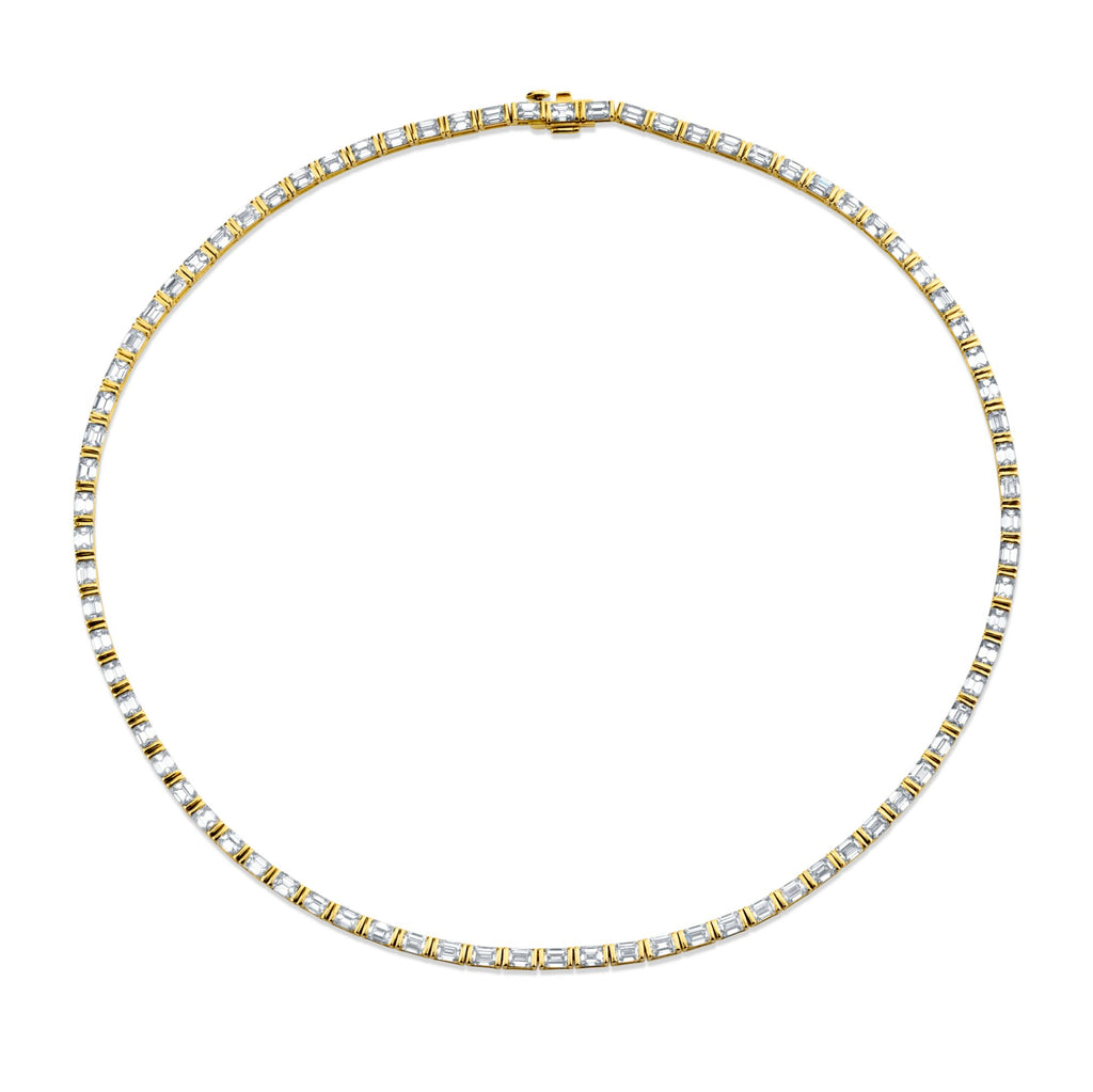 15.50 Carat Diamond Emerald Cut Necklace - Chapel Hills Jewelry