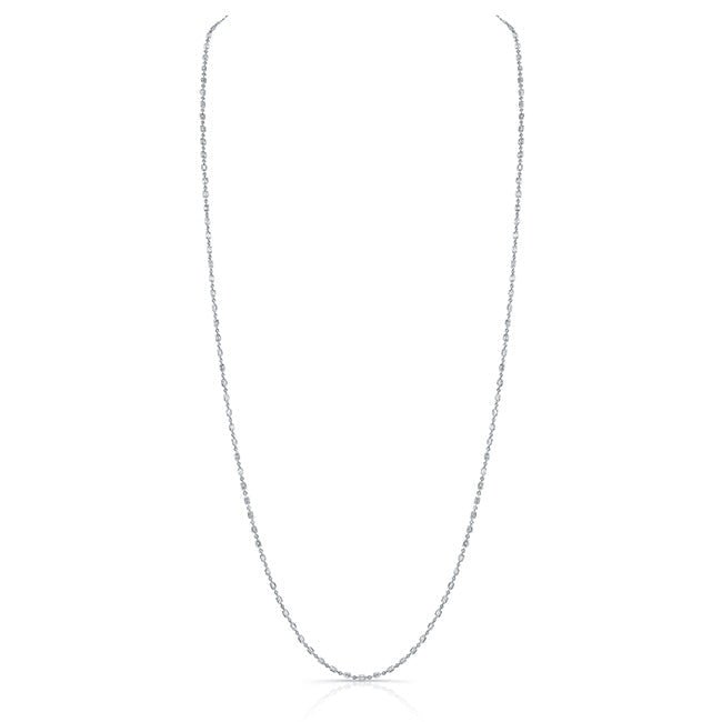 17 Carat White Gold Emerald Cut Diamonds by the Yard Necklace - Chapel Hills Jewelry