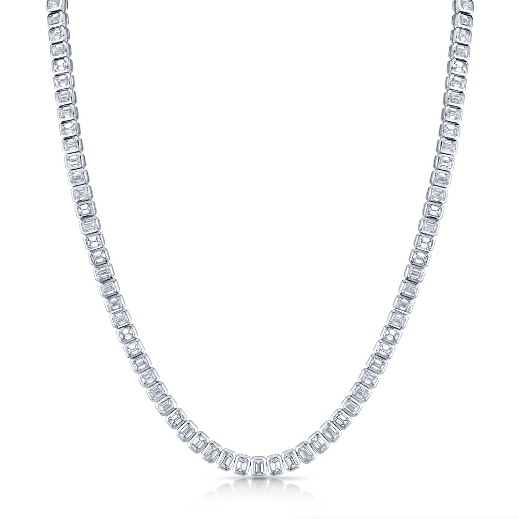 19.38 Carat Bezel - Set Diamond Necklace - Chapel Hills Jewelry