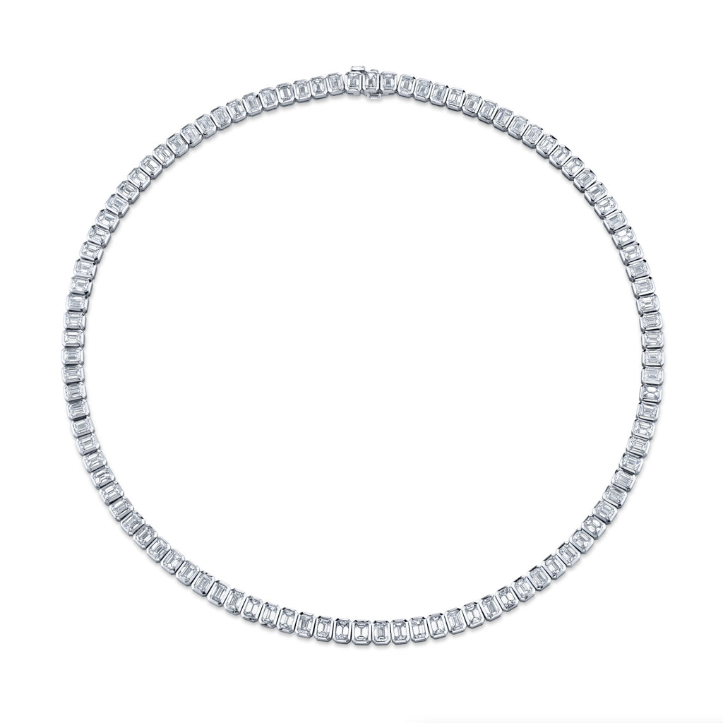 19.38 Carat Bezel - Set Diamond Necklace - Chapel Hills Jewelry