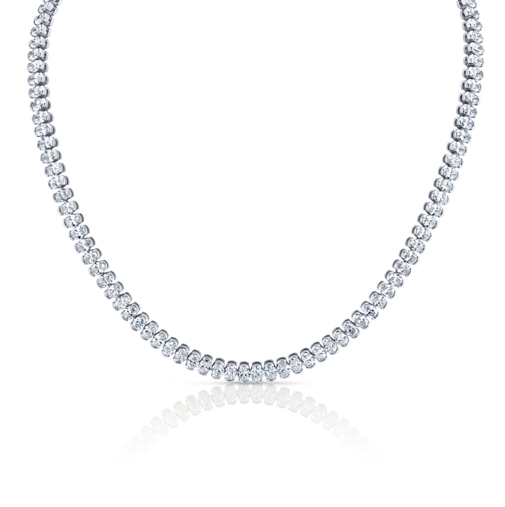 22.46 Carat Oval Cut Diamond Necklace - Chapel Hills Jewelry