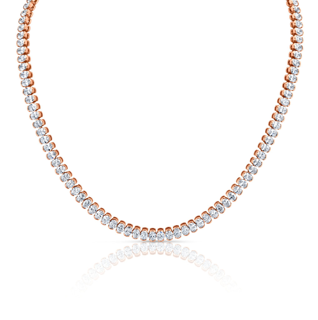 22.46 Carat Oval Cut Diamond Necklace - Chapel Hills Jewelry