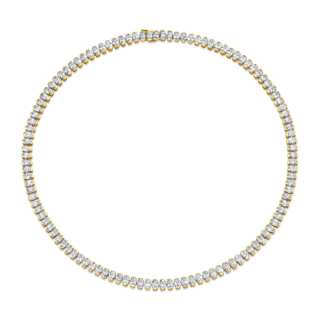 22.46 Carat Oval Cut Diamond Necklace - Chapel Hills Jewelry