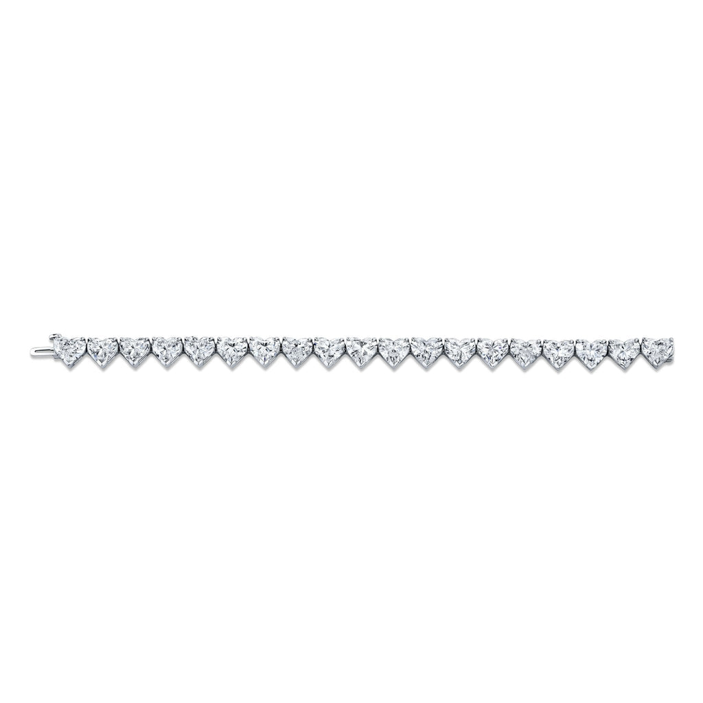 38.98 Carat Heart Shape Diamond Bracelet - Chapel Hills Jewelry