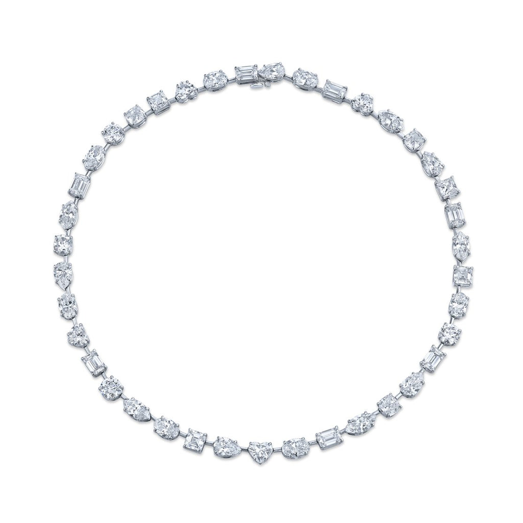 39.57 Carat Platinum Mixed of Fancy Shaped Diamond Necklace - Chapel Hills Jewelry