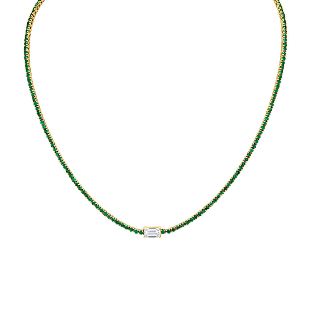 5.8 Carat Diamond Accent Straight Line Necklace - Chapel Hills Jewelry