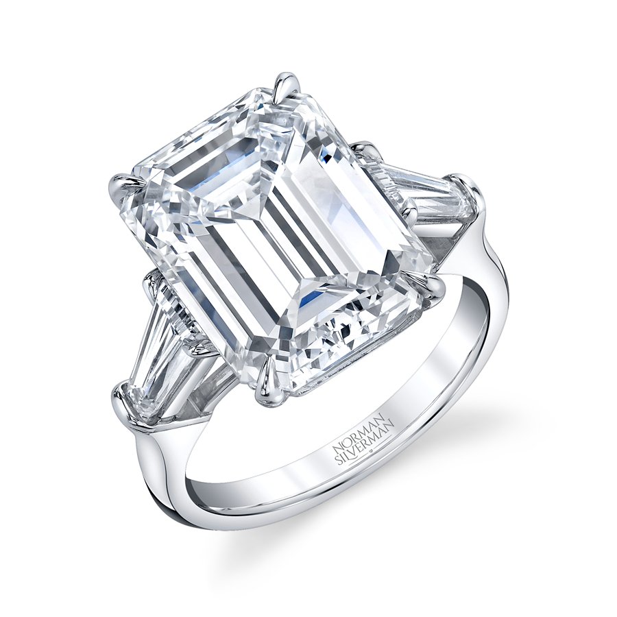 8.43 Carat Platinum Emerald - Cut Diamond Ring - Chapel Hills Jewelry