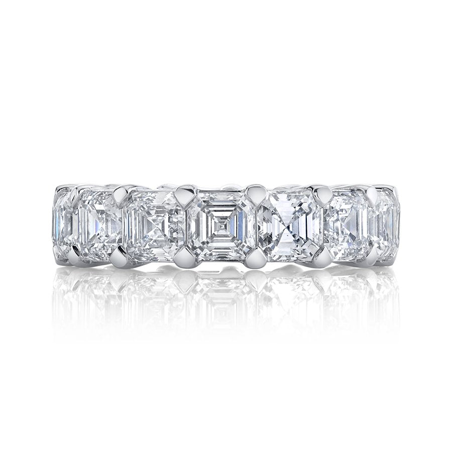 Asscher Cut Platinum Eternity Band - Chapel Hills Jewelry