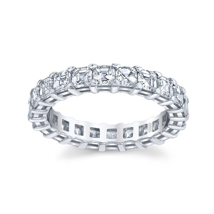 Asscher Cut Platinum Eternity Band - Chapel Hills Jewelry