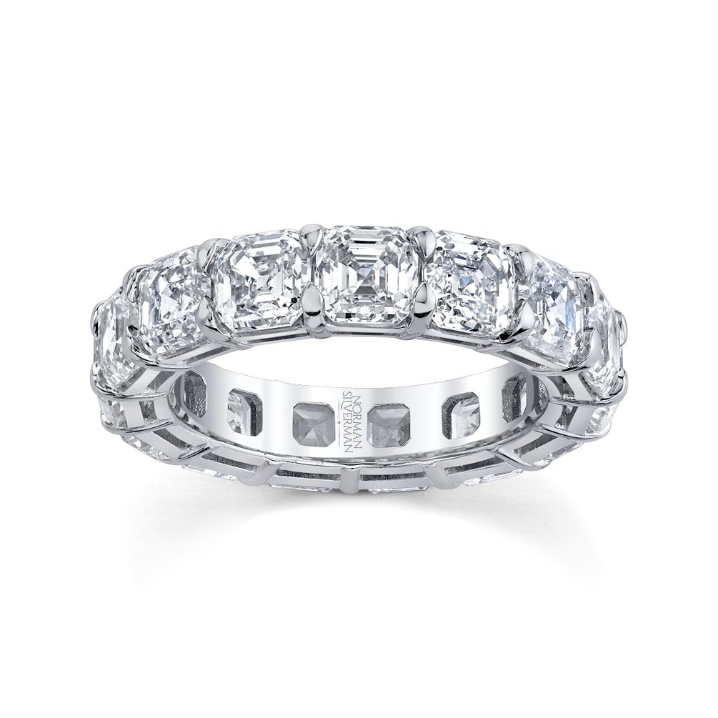 Asscher Cut Platinum Eternity Band - Chapel Hills Jewelry