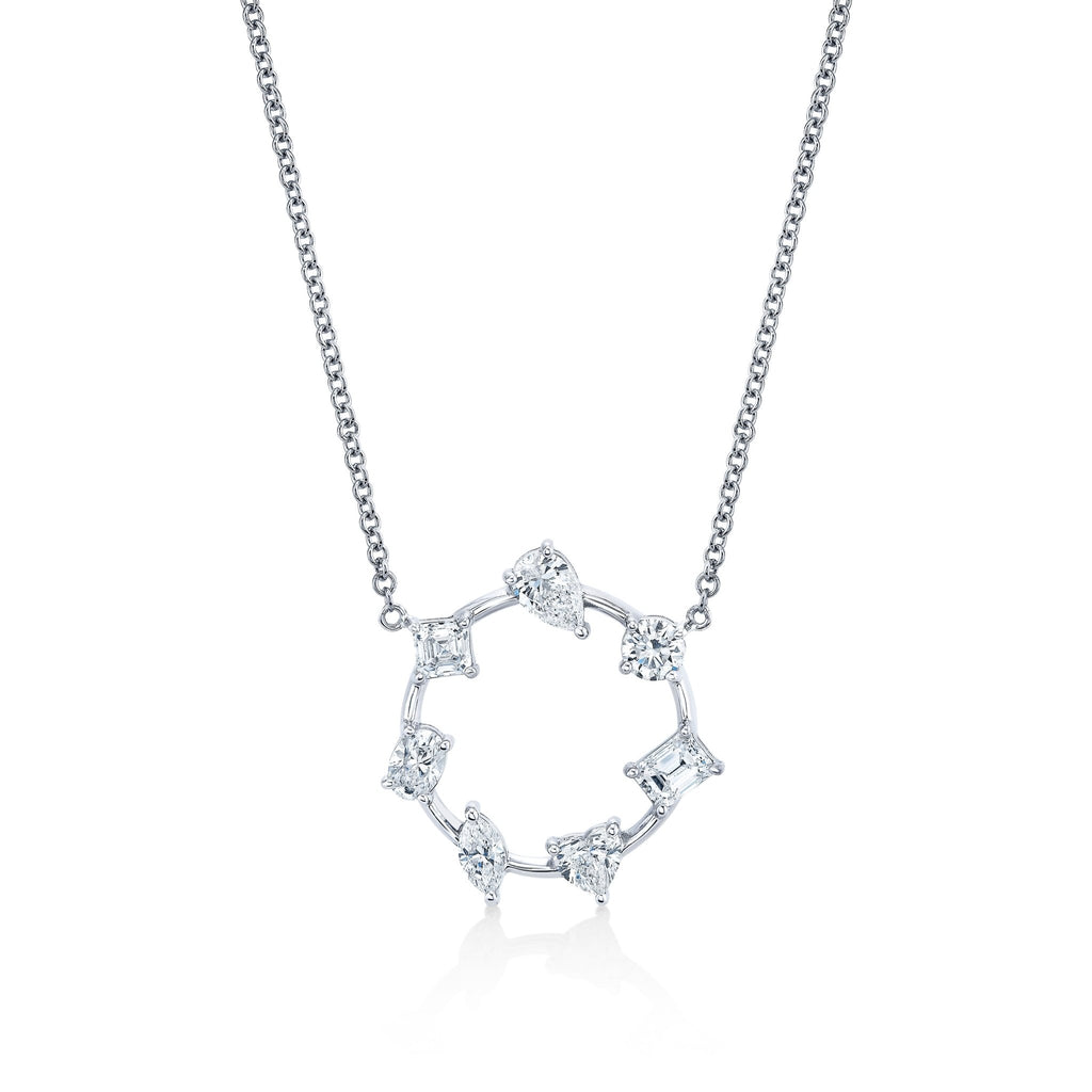 Circle of Shapes in 18k Yellow Gold Pendant - Chapel Hills Jewelry