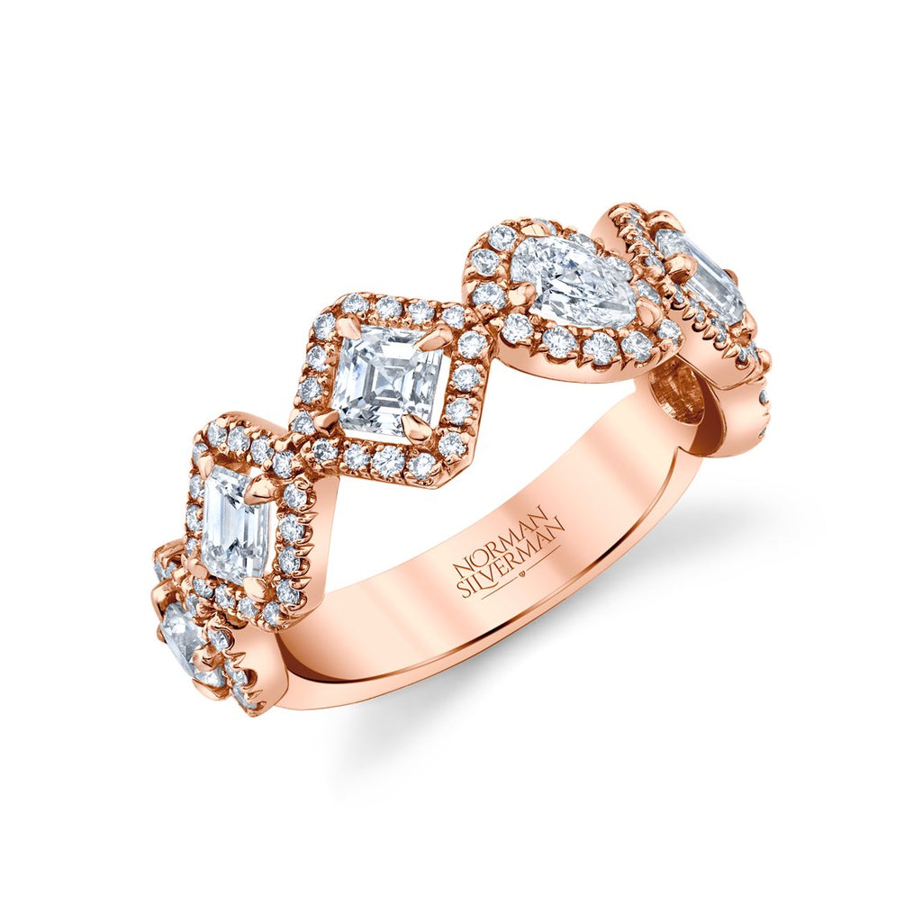 Contemporary PAVÉ HALFWAY BAND - Chapel Hills Jewelry