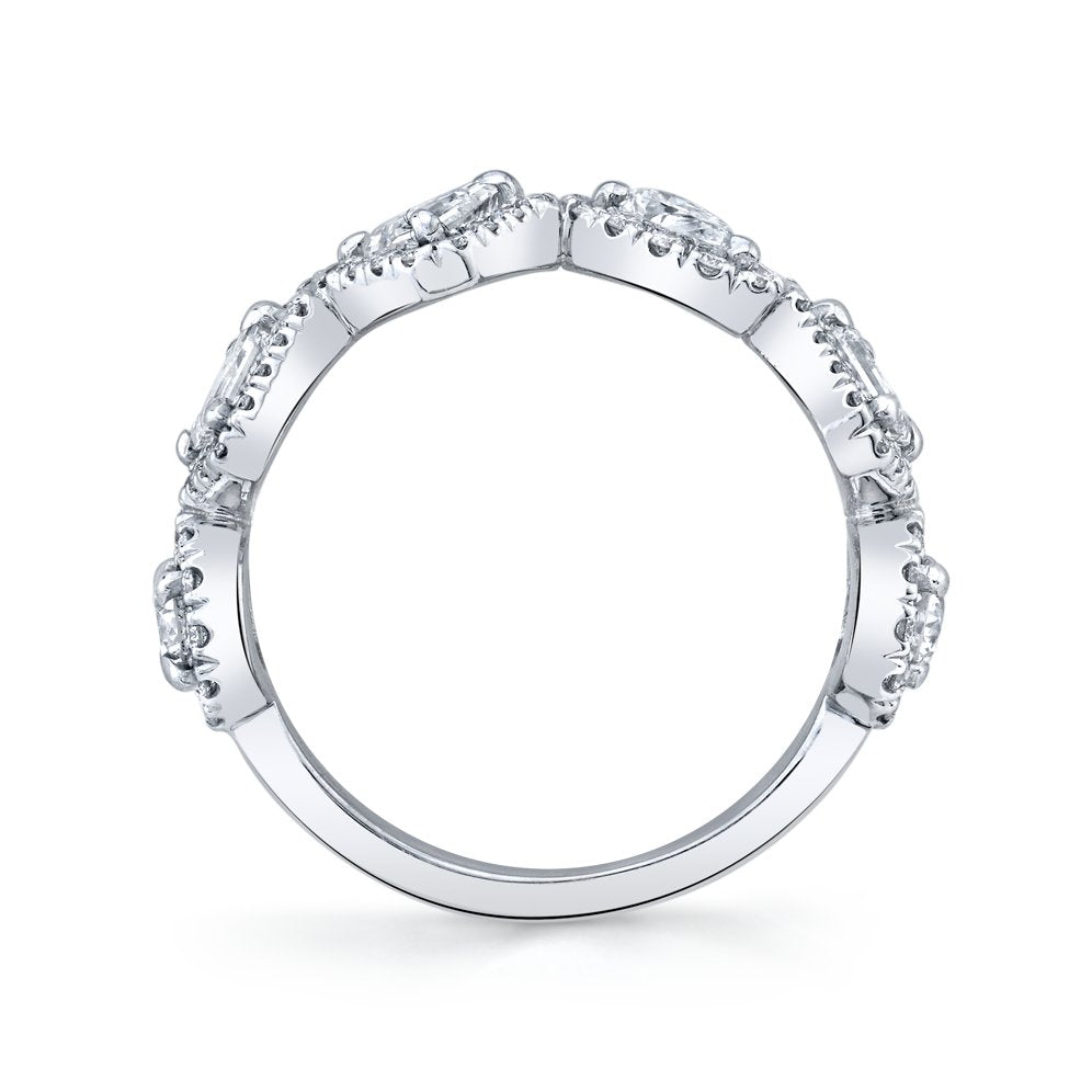 Contemporary PAVÉ HALFWAY BAND - Chapel Hills Jewelry
