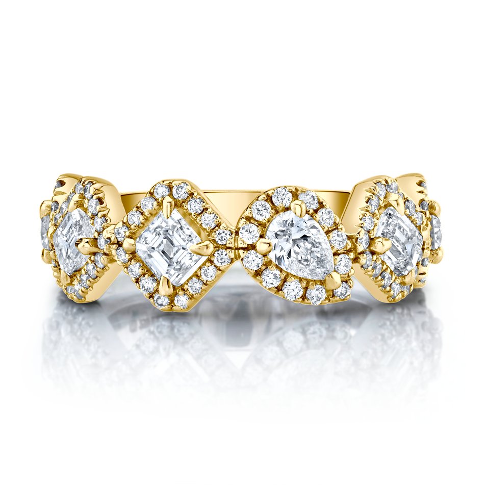 Contemporary PAVÉ HALFWAY BAND - Chapel Hills Jewelry