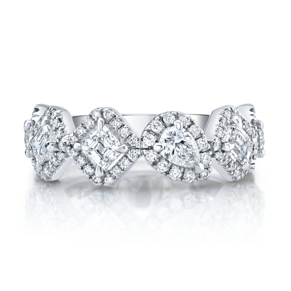 Contemporary PAVÉ HALFWAY BAND - Chapel Hills Jewelry