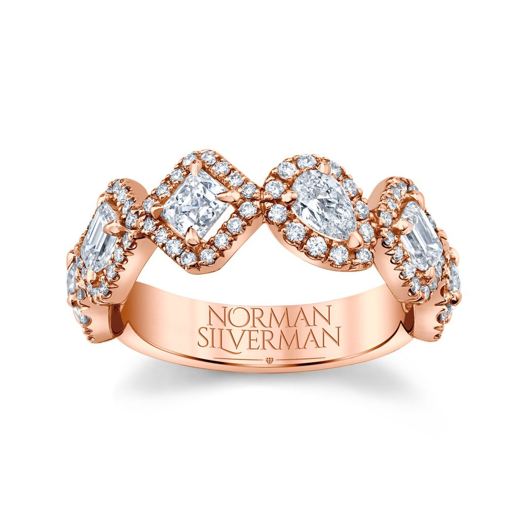 Contemporary PAVÉ HALFWAY BAND - Chapel Hills Jewelry
