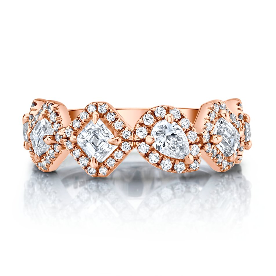 Contemporary PAVÉ HALFWAY BAND - Chapel Hills Jewelry