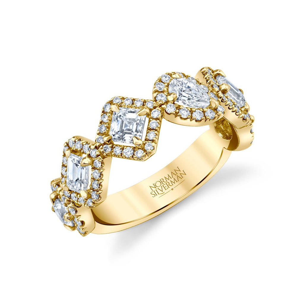 Contemporary PAVÉ HALFWAY BAND - Chapel Hills Jewelry