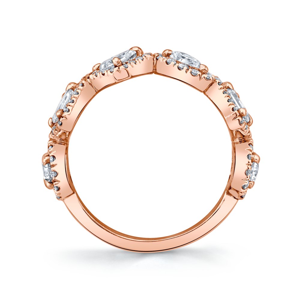 Contemporary PAVÉ HALFWAY BAND - Chapel Hills Jewelry