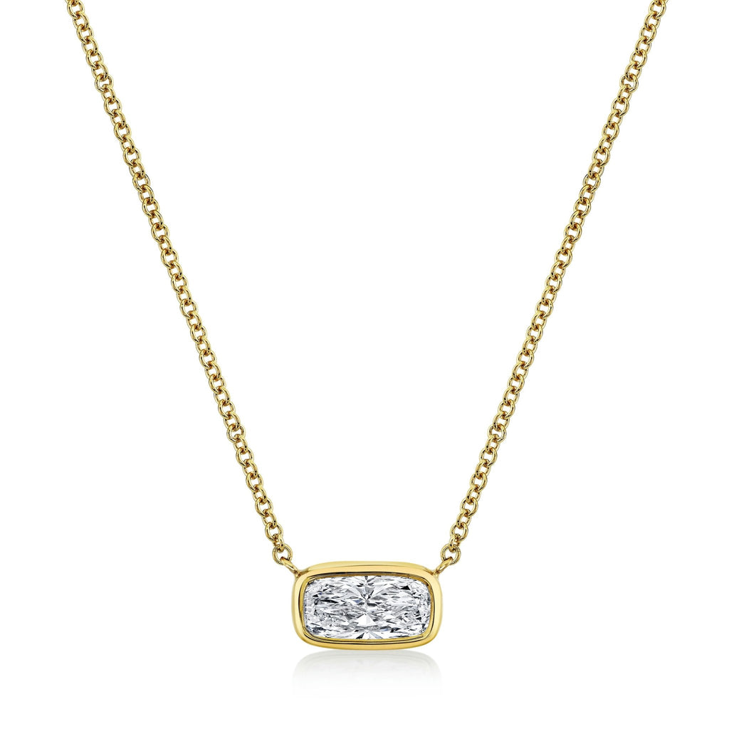 Cushion Cut Diamond Bezel Pendant - Chapel Hills Jewelry