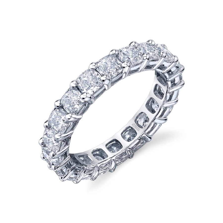 Cushion Cut Eternity Band in Platinum - Chapel Hills Jewelry