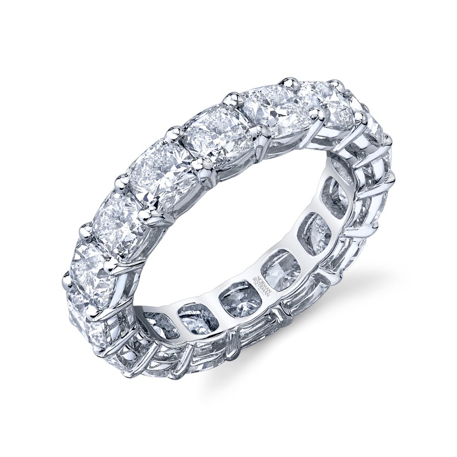 Cushion Cut Eternity Band in Platinum - Chapel Hills Jewelry