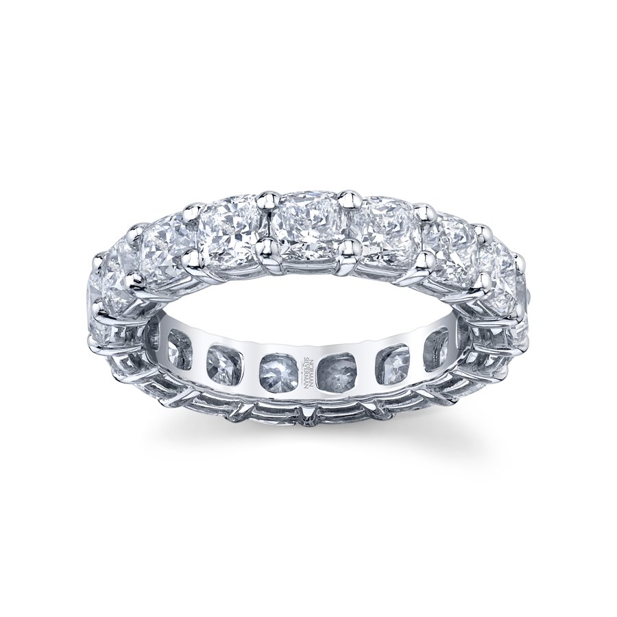 Cushion Cut Eternity Band in Platinum - Chapel Hills Jewelry