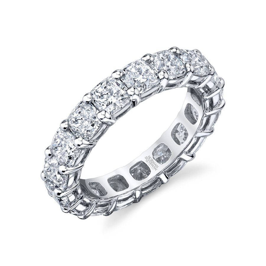 Cushion Cut Eternity Band in Platinum - Chapel Hills Jewelry