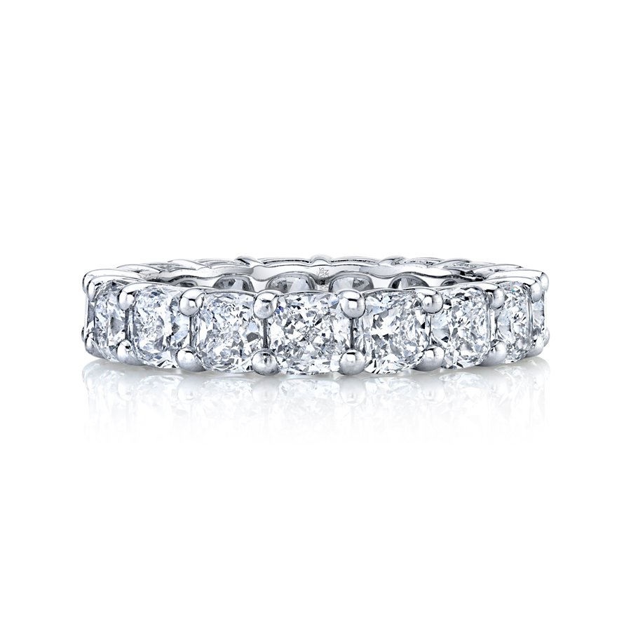 Cushion Cut Eternity Band in Platinum - Chapel Hills Jewelry