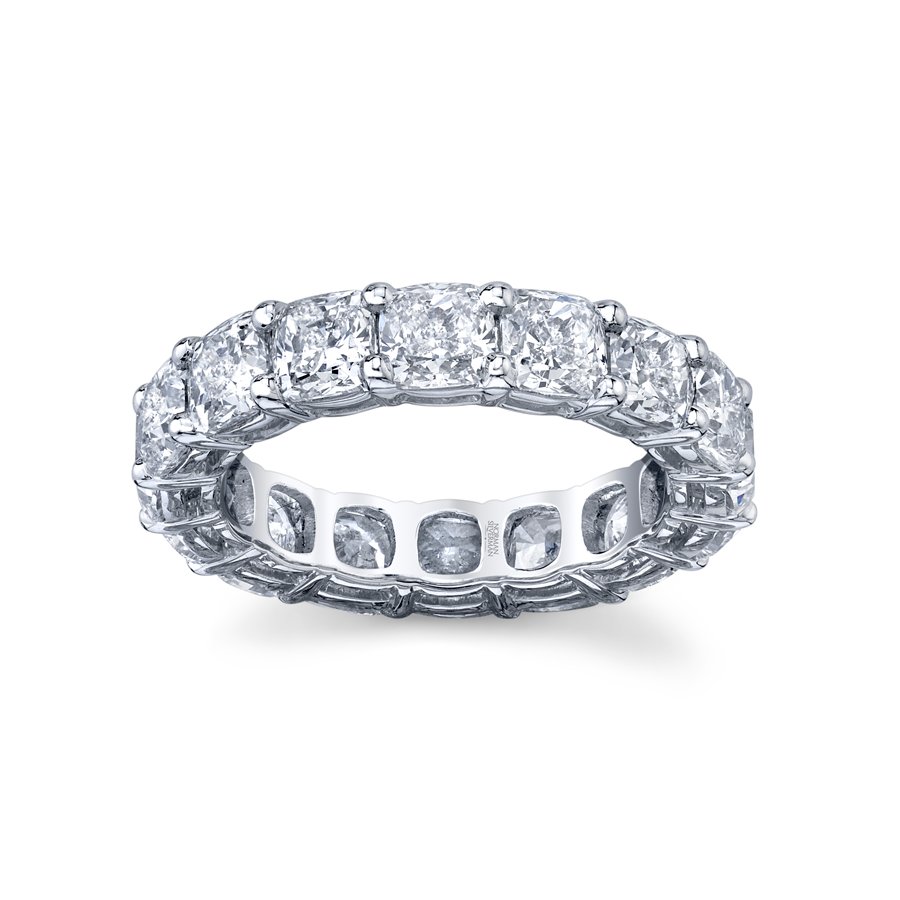 Cushion Cut Eternity Band in Platinum - Chapel Hills Jewelry