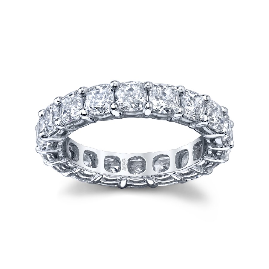Cushion Cut Eternity Band in Platinum - Chapel Hills Jewelry