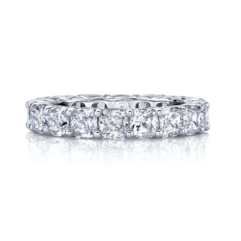 Cushion Cut Eternity Band in Platinum - Chapel Hills Jewelry