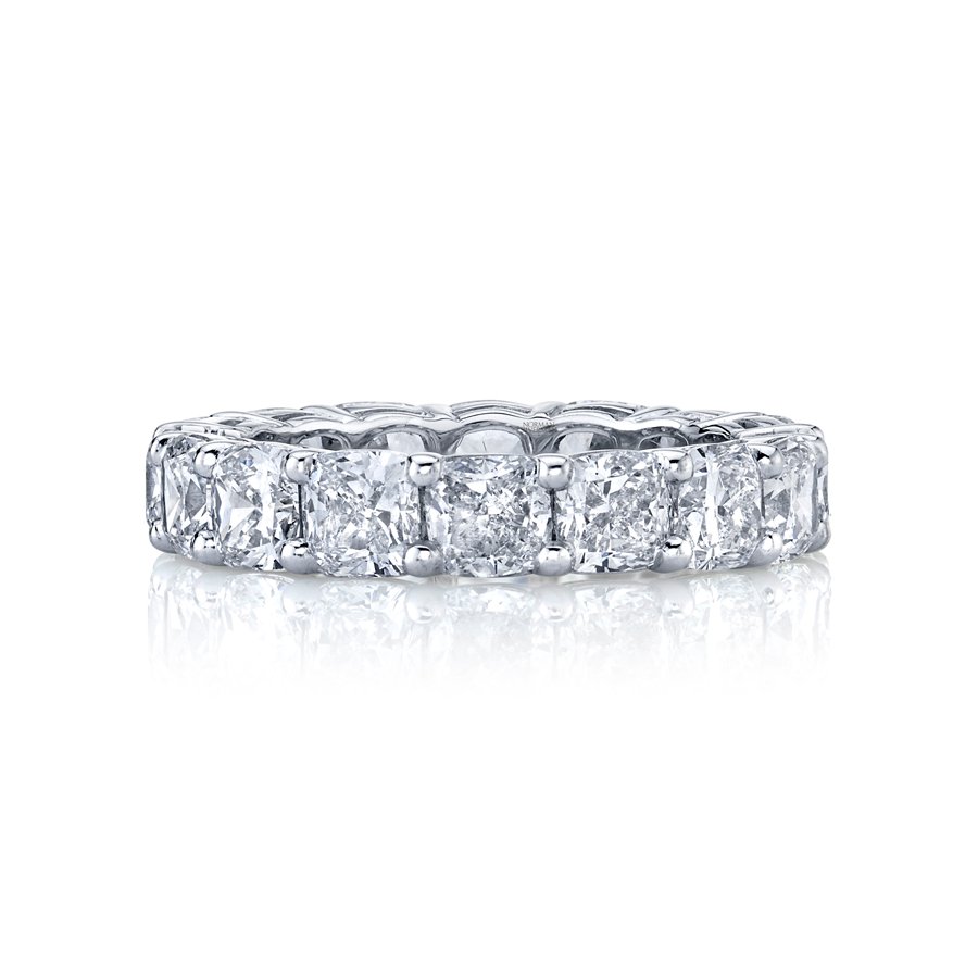 Cushion Cut Eternity Band in Platinum - Chapel Hills Jewelry