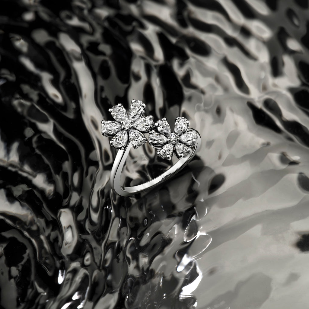 Deux Fleurs Diamond Ring - Chapel Hills Jewelry