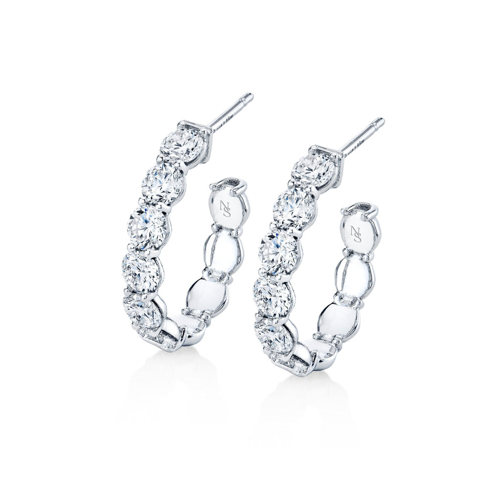Diamond Open Ended Hoop Earrings - Chapel Hills Jewelry