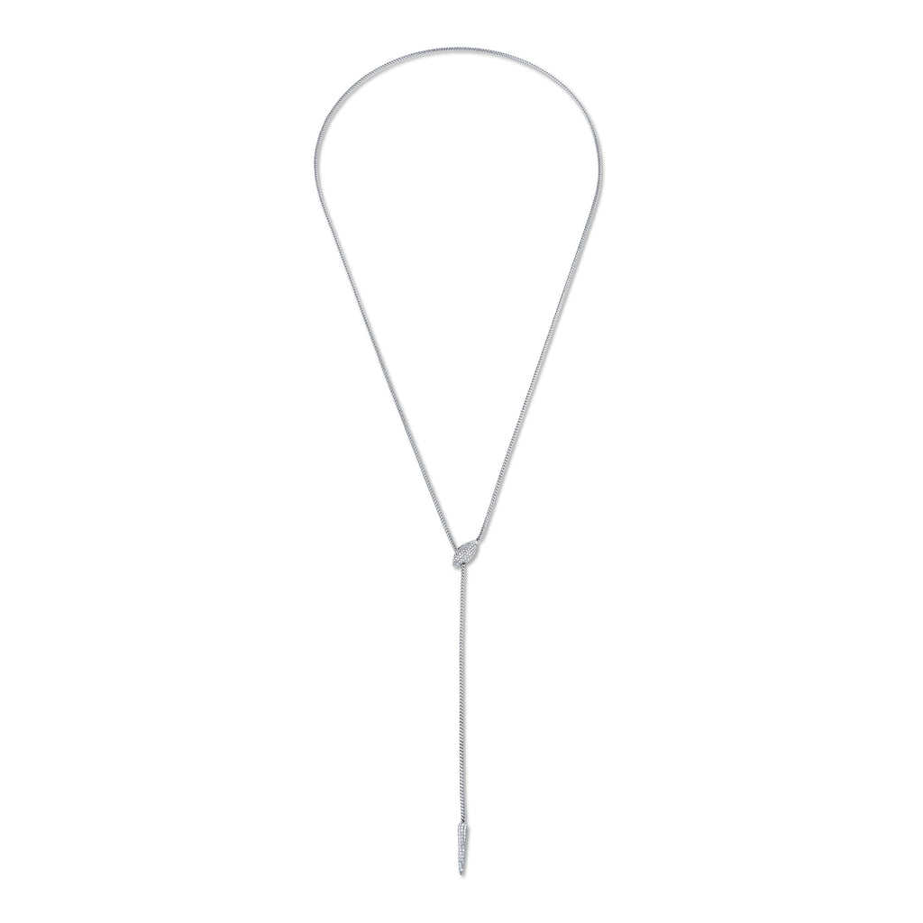 Diamond Pave Lariat with Franco Chain - Chapel Hills Jewelry